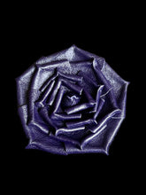 Load image into Gallery viewer, Royal Amethyst Rose — Handmade Leather Flower Brooch