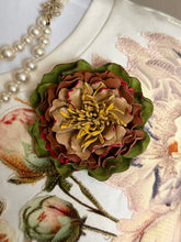 Load image into Gallery viewer, Autumn Majesty Leather Flower Brooch