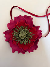 Load image into Gallery viewer, Wild Rose Anemone Leather Flower Necklace &amp; Belt