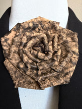 Load image into Gallery viewer, Timeworn Rose Leather Flower Brooch