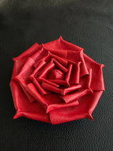 Load image into Gallery viewer, “ROUGE ELEGANCE” Leather Brooch