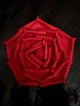 Load image into Gallery viewer, “SCARLET FOLD ROSE” brooch