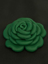 Load image into Gallery viewer, Emerald Garden Camellia Leather Brooch