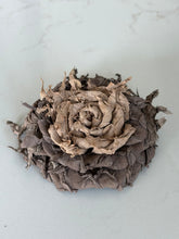 Load image into Gallery viewer, Fallen Grace — Two-Tone Leather Brooch