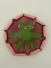 Load image into Gallery viewer, ROSE LEATHER BROOCH