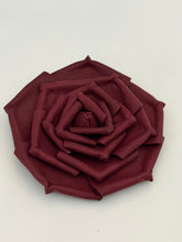 Load image into Gallery viewer, Burgundy Heritage Rose Leather Brooch