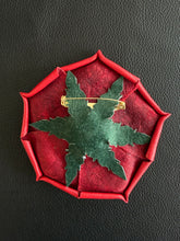Load image into Gallery viewer, “ROUGE ELEGANCE” Leather Brooch