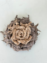 Load image into Gallery viewer, Fallen Grace — Two-Tone Leather Brooch