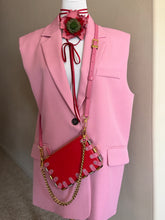 Load image into Gallery viewer, Blush Anemone Leather Flower Necklace &amp; Belt