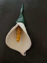 Load image into Gallery viewer, Calla Whisper Leather Brooch