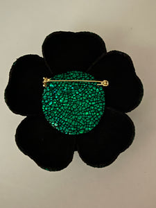 “SHATTERED EMERALD” BROOCH