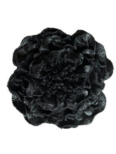 Load image into Gallery viewer, Midnight Peony – Leather Flower Brooch
