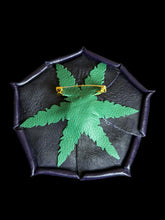 Load image into Gallery viewer, Royal Amethyst Rose — Handmade Leather Flower Brooch