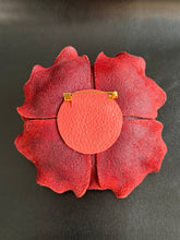 Load image into Gallery viewer, Coral Peony Leather Brooch (big size)