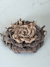 Load image into Gallery viewer, Fallen Grace — Two-Tone Leather Brooch