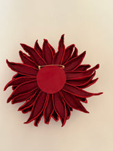 Load image into Gallery viewer, “RUBY GARDEN” chrysanthemum brooch