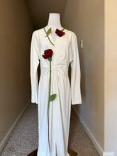 Load image into Gallery viewer, Crimson Elegance Long Rose Brooch – Handmade Leather Statement Piece