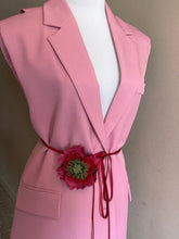 Load image into Gallery viewer, Wild Rose Anemone Leather Flower Necklace &amp; Belt