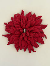 Load image into Gallery viewer, “RUBY GARDEN” chrysanthemum brooch