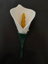 Load image into Gallery viewer, Calla Whisper Leather Brooch