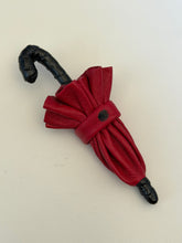 Load image into Gallery viewer, Rain Nostalgia – Handmade Leather Umbrella Brooch