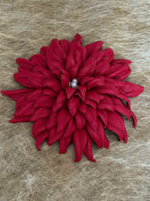 Load image into Gallery viewer, “RUBY GARDEN” chrysanthemum brooch