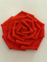 Load image into Gallery viewer, Coral Ember Rose Brooch