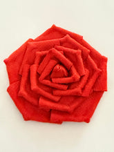 Load image into Gallery viewer, Coral Ember Rose Brooch