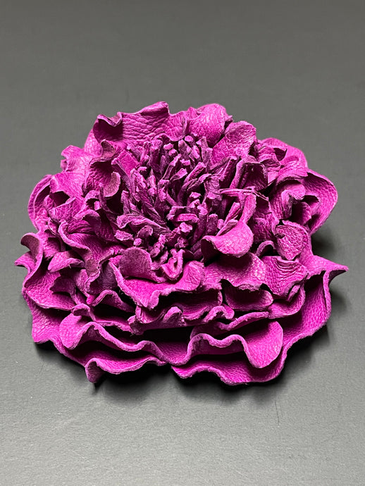 “FUCHSIA RUFFLE” PEONY BROOCH