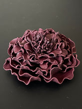 Load image into Gallery viewer, “BURGUNDY LACE” PEONY BROOCH