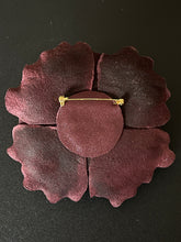 Load image into Gallery viewer, “BURGUNDY LACE” PEONY BROOCH