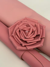 Load image into Gallery viewer, Velvet Blush Rose – Handcrafted Matte Leather Flower Brooch (3,5 inches)