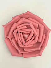 Load image into Gallery viewer, Velvet Blush Rose – Handcrafted Matte Leather Flower Brooch (3,5 inches)