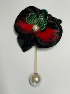 “VELVET ORCHID” BROOCH