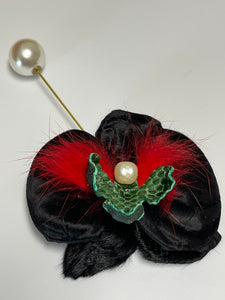 “VELVET ORCHID” BROOCH