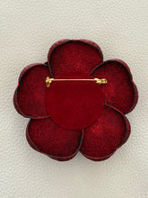 Load image into Gallery viewer, Burgundy Velvet Camellia Brooch ￼