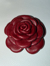 Load image into Gallery viewer, BURGUNDY CAMELLIA BROOCH