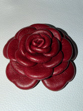 Load image into Gallery viewer, BURGUNDY CAMELLIA BROOCH
