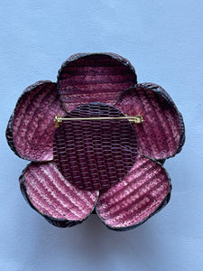 LIZARD LEATHER BROOCH