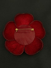 Load image into Gallery viewer, Burgundy Velvet Camellia Brooch ￼