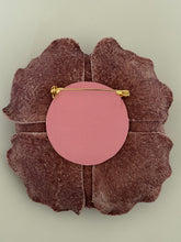 Load image into Gallery viewer, Dusty Rose Peony — Handcrafted Leather Flower Brooch