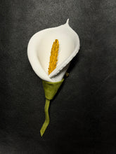 Load image into Gallery viewer, Calla Whisper Leather Brooch