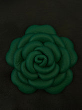 Load image into Gallery viewer, Emerald Garden Camellia Leather Brooch