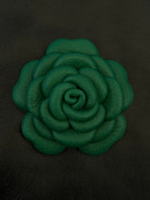 Load image into Gallery viewer, Emerald Garden Camellia Leather Brooch