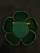 Load image into Gallery viewer, Emerald Garden Camellia Leather Brooch